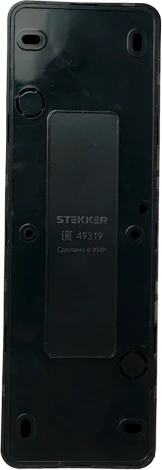 Розетка 4-х местная без заземления (черный) Stekker София 49319