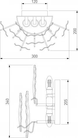 Бра Bogate's Leaf 369/3 (220V, подвески)