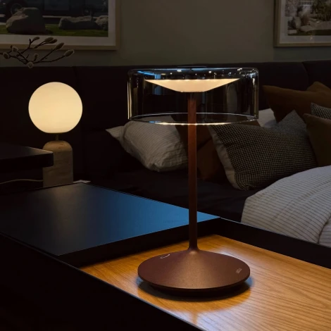 Интерьерная настольная лампа светодиодная с аккумулятором Ubiqua Crystal 332109 (регулировка яркости, сенсорный выключатель, IP54)