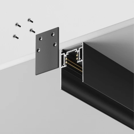 Шинопровод 1м Gravity накладной/подвесной черный (магнитный) Maytoni Technical TRX010-411B (48V)