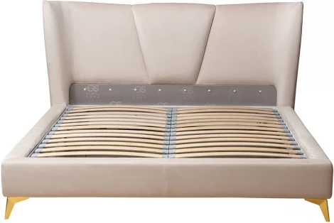 Кровать Siena без мех.велюр бежевый Colt002 199*222*116см Garda Decor арт.Siena2К-160-Colt002