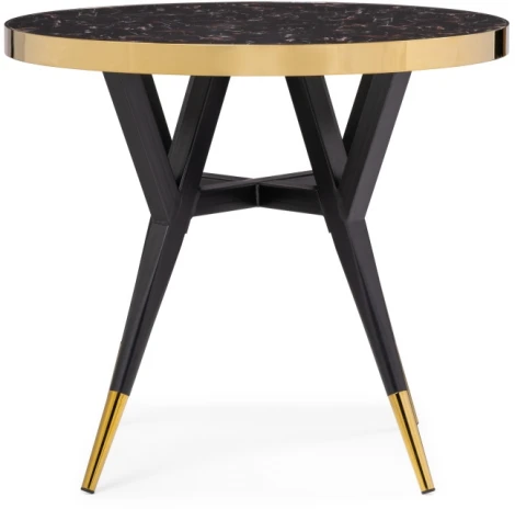 Стол Woodville Selina 80х72 black / gold 15552