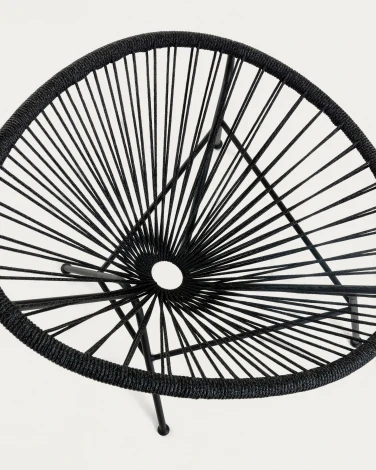 Кресло La Forma (ex Julia Grup) Samantha (Черный/ Сталь,Металл,Веревка)