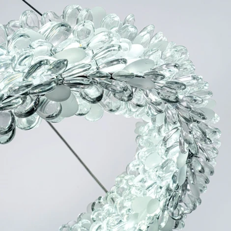 Подвесной светильник светодиодный хрустальный с пультом с регулировкой цветовой температуры и яркости Modelux MODESTYLE MS.5002.300 CR