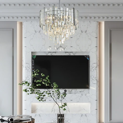 Потолочная люстра хрустальная на штанге Arte Milano Sorrento-4409 374409/6/300/400 CR (220V)