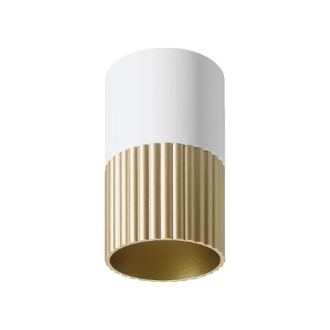 Точечный светильник накладной Wolta WSL-GU10/18WG-1 под лампу GU10 Белый / золотой DUO