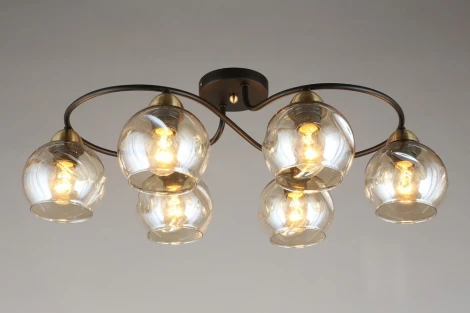 Потолочная люстра на штанге Omnilux Carini OML-95007-06 (220V, шарики)