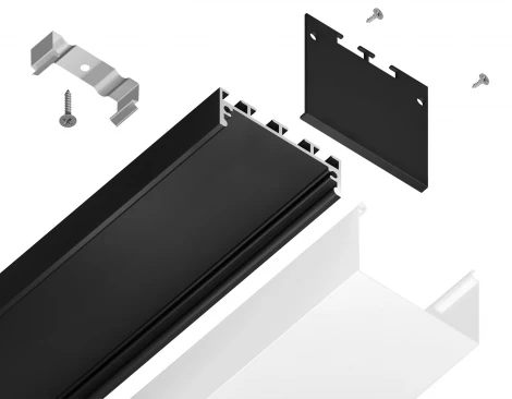 Профиль алюминиевый накладной/подвесной Ambrella Profile System GP3070BK