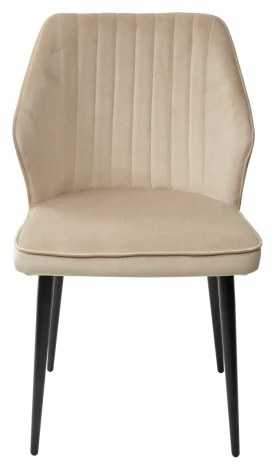 Стул SEATTLE-V БЕЖЕВЫЙ #5, велюр / черный каркас