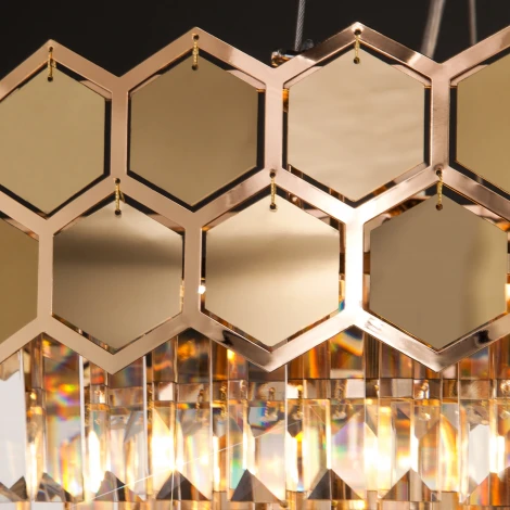 Подвесная люстра Eurosvet Ariana 10113/8 золото/прозрачный хрусталь Strotskis