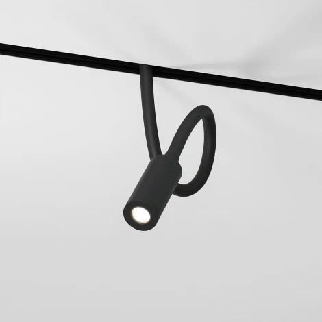 Трековый светильник на гибкой ножке магнитный Elektrostandard Slim Magnetic 85522/01 3W 4000K Cami (чёрный) (LED, 48V, круглые)