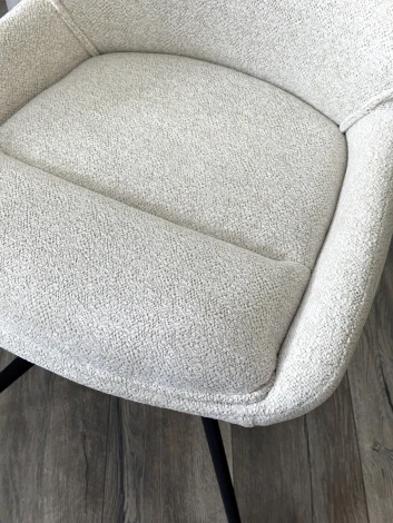 Стул OVE 360 град. поворот. RAVEN22 Бежево-белый, ткань / Черный, ®DISAUR