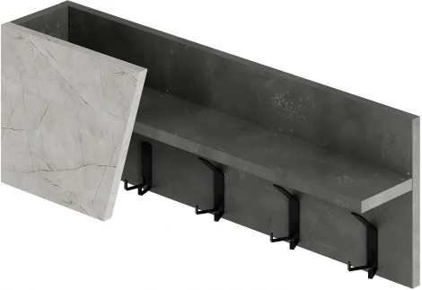 Вешалка для одежды ELEVA HANGER LEVE (ЛДСП/Белый) арт.LEV01143