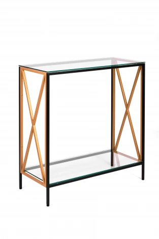 Консольный стол AllConsoles 1033-CB_G clear черный муар, золотой