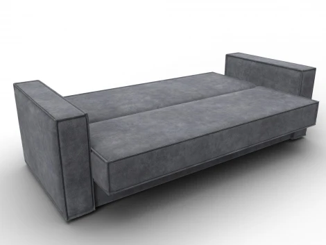 Диван-книжка Куба (ДСП,ЛДСП/Пластик/Велюр/Темно-серый) Лига Диванов 127445