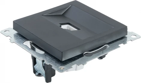 Розетка Ethernet RJ-45 (черный) Stekker Катрин 39613