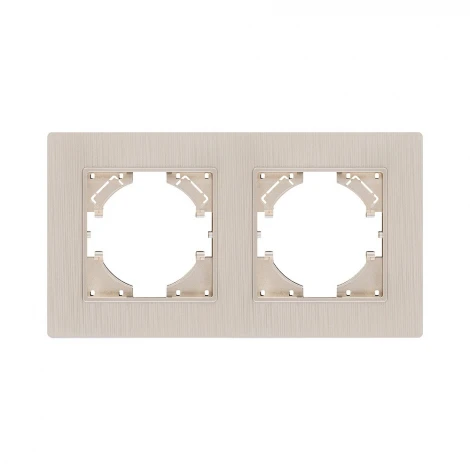 Рамка 2-постовая золотой Kollinger Eleganz Plex EP2GD