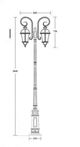 Наземный фонарь Oasis Light ROMA L 95210LB/18/E7 Bl
