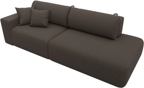 Диван прямой Лига-036 НПБ Модерн подлокотник слева Лига Диванов (Рогожка) арт.124219L