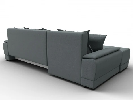 Диван угловой Лига-119 угол левый (ДСП,Брус,Фанера,ЛДС,Рогожка/Серый) Лига Диванов 137086L