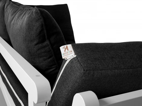 Кушетка Arsko Сламбер BOX белая эмаль черная рогожка