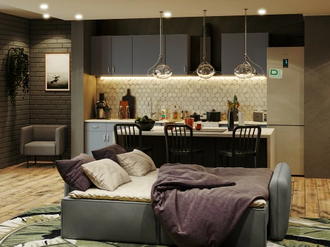 Диван прямой серый D1 Портленд AAA4153004 Premier 25