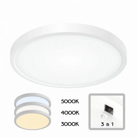 Потолочный светильник круглый Citilux Бейсик CL738240V (LED, 220V, IP40)