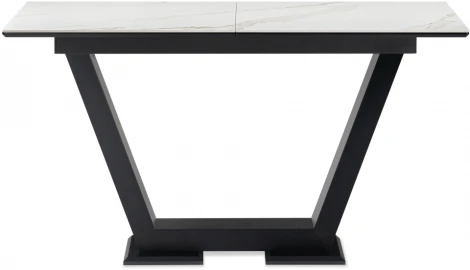 Стол на тумбе Woodville Иматра 140х80х76 белый мрамор / черный 532384