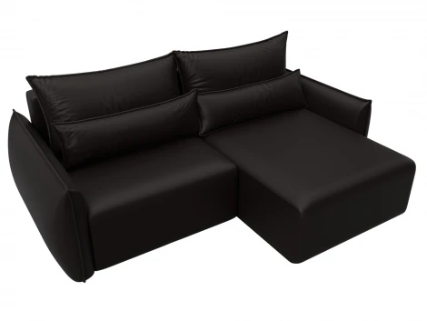 Диван угловой Лига-051 НПБ угол универсальный (ЛДСП,Брус,Фанера/Пластик/Экокожа/Коричневый) Лига Диванов 129887