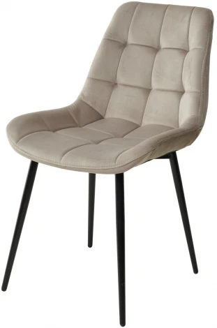 Стул ХОФМАН, цвет H-61 Светло-коричневый, велюр / черный каркас