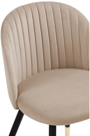 Стул Woodville на металлокаркасе Gabi dark beige / black / gold 15380
