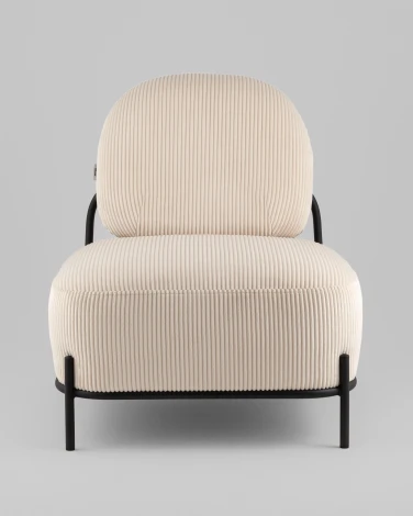 Пуф Stool Group Кейси велюр рельефный бежевый арт.УТ000040013