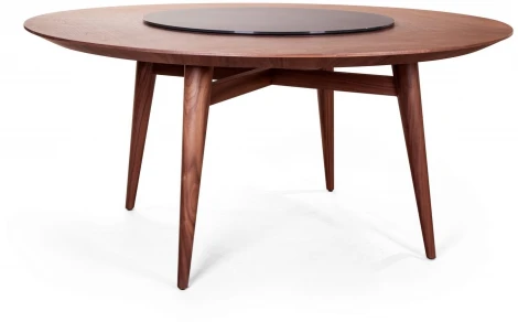 Стол круглый обеденный Wilson (160) орех, вращающийся центр Top Concept 2001000000203