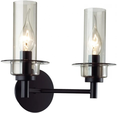 Бра Lumion Madonna 6555/2W черный/дымчатый/металл/стекло E14 2*40W 220V