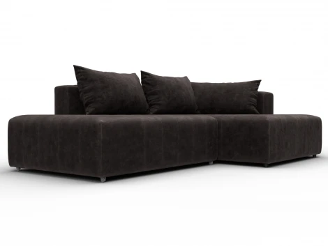 Диван угловой Лига-103 НПБ угол правый (ДСП,Брус,Фанера,Велюр/Коричневый) Лига Диванов 134827