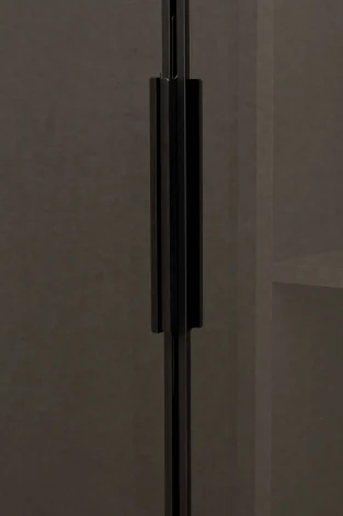 Шкаф Alto двухд с полками, цвет серый Кобальт, дверцы стекло(тонир) 100*57*228.5см Garda Decor арт.GD-10013-6(тонировка)