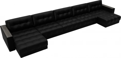 Диван П-образный с декором Лига-049 НПБ Мегалонг Лига Диванов (Экокожа) арт.128537