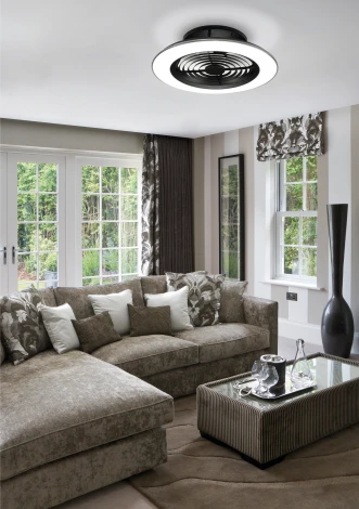 Потолочная люстра светодиодная с вентилятором пультом и управлением смартфоном регулировкой цветовой температуры яркости Mantra Alisio 7800 (220V, круглые)