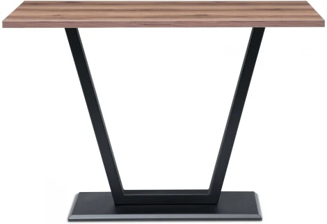 Стол на тумбе Woodville Мичиган Лофт 110х70 25 мм дуб делано темный / черный матовый 515299