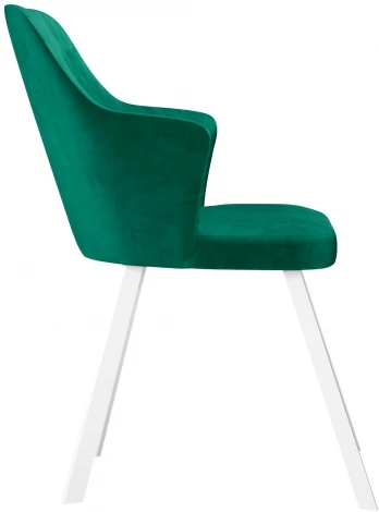 Стул DikLine 345 K13 изумруд, ножки белые арт.00-00076158