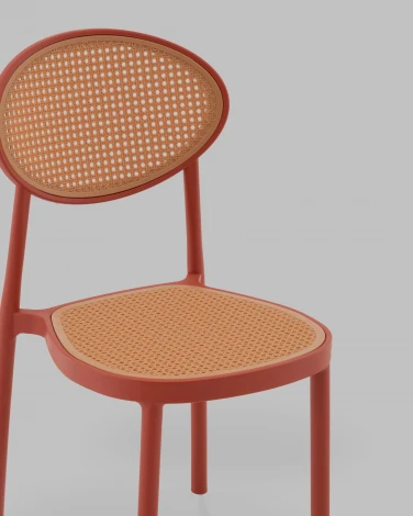 Стул Junie пластиковый красный Stool Group арт.УТ000040847