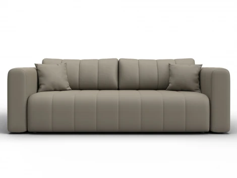 Диван прямой Лига-062 НПБ (ДСП,Фанера,ХДФ/Пластик/Экокожа/Бежевый) Лига Диванов 130271