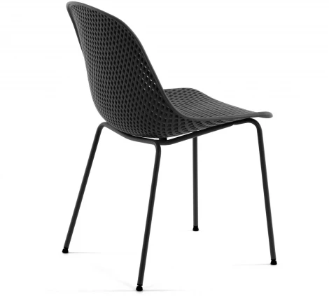 Обеденный стул La Forma (ex Julia Grup) Quinby (Серый/ Металл,Пластик,Полипропилен,Сталь)