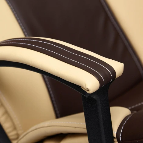 Кресло TWISTER кож/зам, коричневый/бежевый, 36-36/36-34 Tetchair 5551
