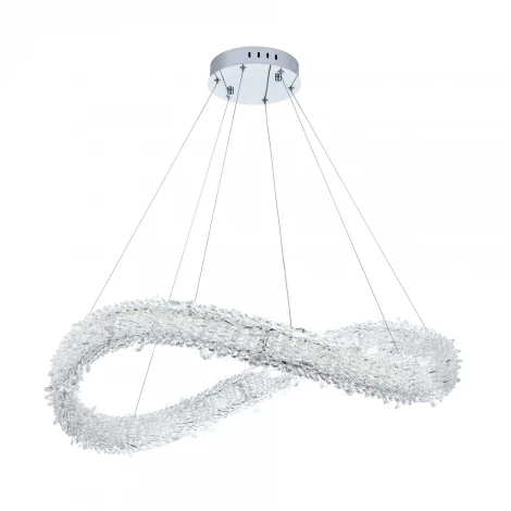 Подвесной светильник светодиодный хрустальный с пультом с регулировкой цветовой температуры и яркости Modelux MODESTYLE MS.5003.800 CR