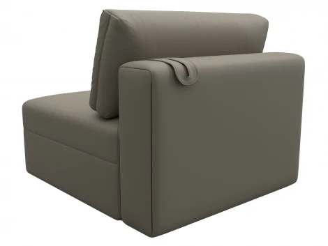 Модуль диван Лига-060 НПБ (ЛДСП,Брус,Фанера/Пластик/Экокожа/Бежевый) Лига Диванов 130072