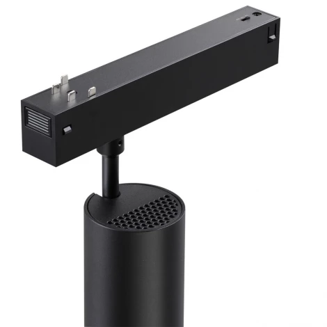 Трековый светильник трехфазный светодиодный Novotech Vector 359961 черный с переключ. цв. темпер. IP20 LED 15W 3000К\4000К\6000К 90-240V