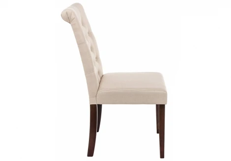 Обеденный стул Woodville Amelia dark walnut / fabric cream 11017