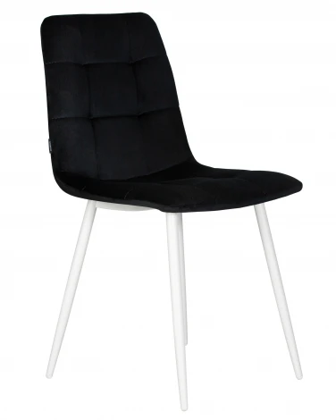 Стул обеденный CHILLY (Черный Holland 75, основание белое)
