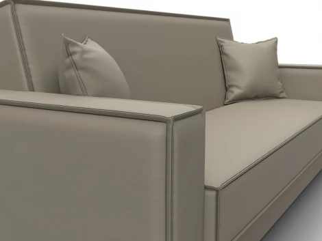 Диван-книжка Куба (ДСП,ЛДСП/Пластик/Экокожа/Бежевый) Лига Диванов 127449